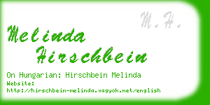 melinda hirschbein business card